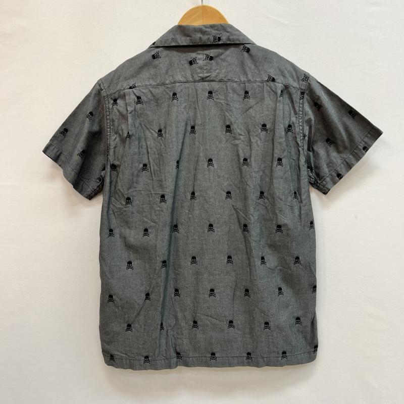 ギャングスタービル GANGSTERVILLE シャツ、ブラウス 半袖 スカル オープンシャツ 開襟 S 灰 / グレー / gray メンズ USED 古着 中古 50162488