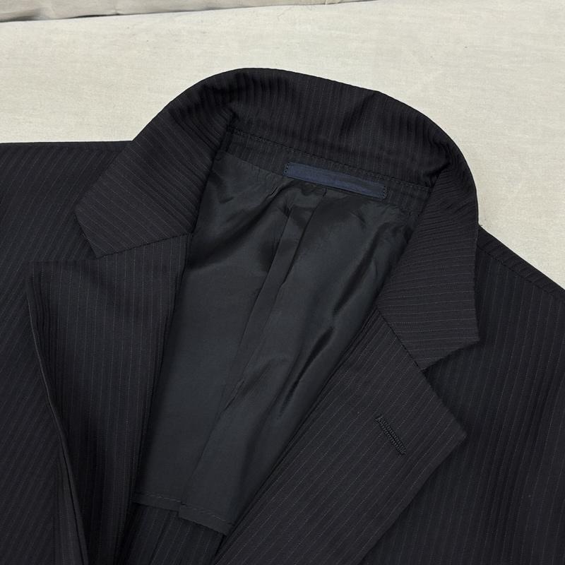 アルマーニコレッツォーニ ARMANI COLLEZIONI ジャケット、上着 ジャケット、ブレザー セットアップ テーラード ジャケット スラックス パンツ ストライプ 50 メンズ USED 古着 中古 50162489