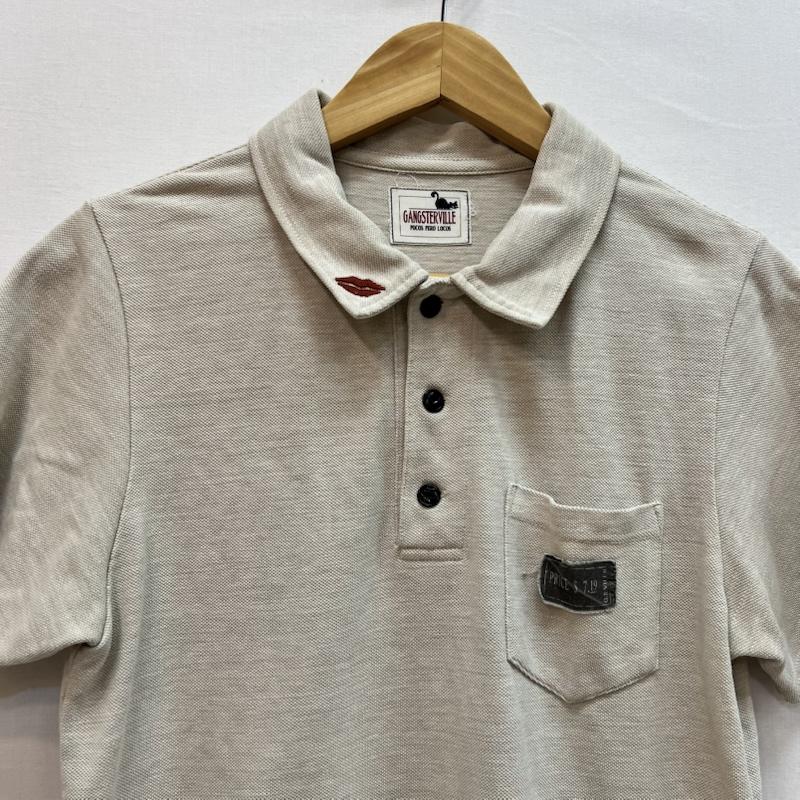 ギャングスタービル GANGSTERVILLE ポロシャツ 半袖 鹿の子 ポロシャツ - ベージュ / ベージュ / beige メンズ USED 古着 中古 50162490