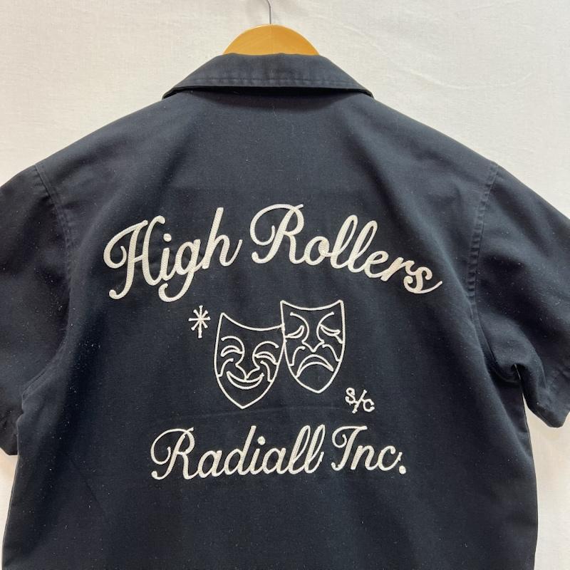 ラディアル RADIALL シャツ、ブラウス 半袖 チェーン刺繍 ワークシャツ 開襟 S 黒 / ブラック / black メンズ USED 古着 中古 50162492