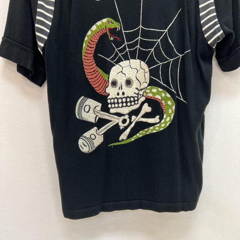 ウエストライド WESTRIDE シャツ、ブラウス 半袖 レーヨン スーベニアシャツ XS 黒 / ブラック / black メンズ USED 古着 中古 50162494