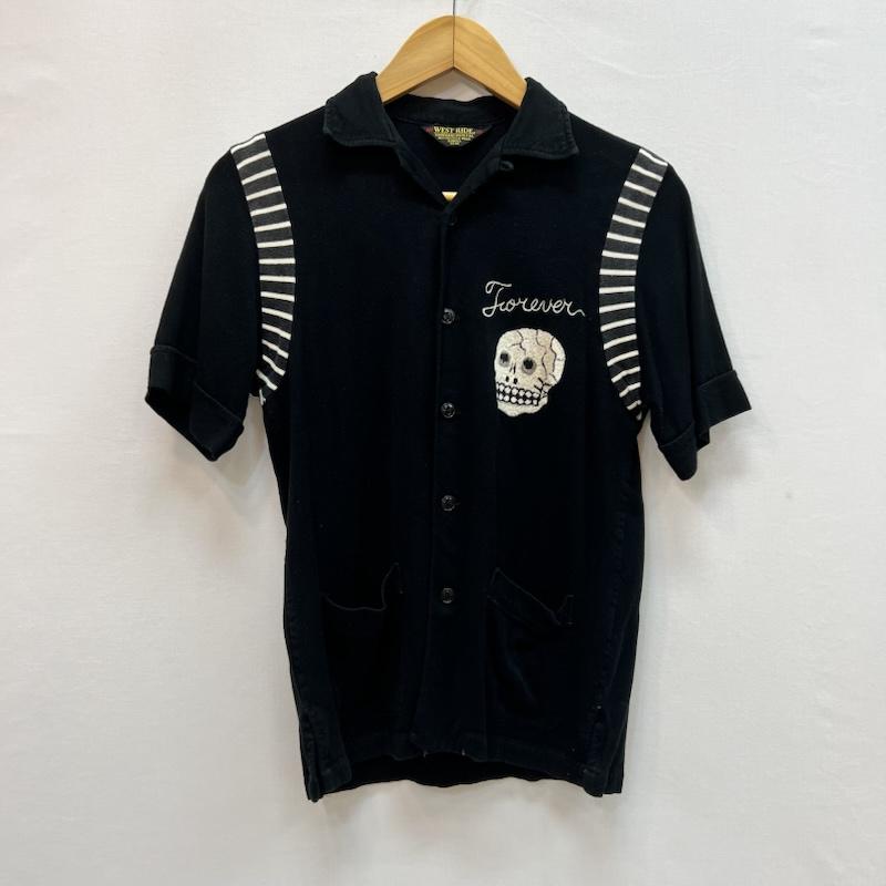 ウエストライド WESTRIDE シャツ、ブラウス 半袖 レーヨン スーベニアシャツ XS 黒 / ブラック / black メンズ USED 古着 中古 50162494
