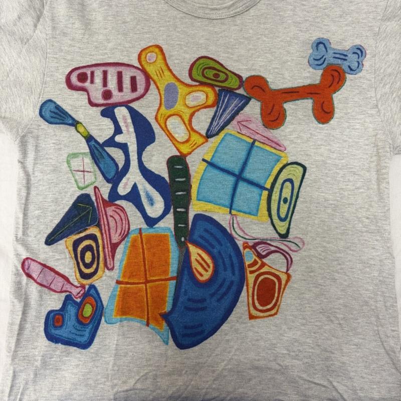 コムデギャルソン COMME des GARCONS Tシャツ 半袖 Elizabeth MURRAY Print T-Shirt エリザベスマレー グレー S S プリント 灰 / グレー / gray メンズ USED 古着 中古 50162496