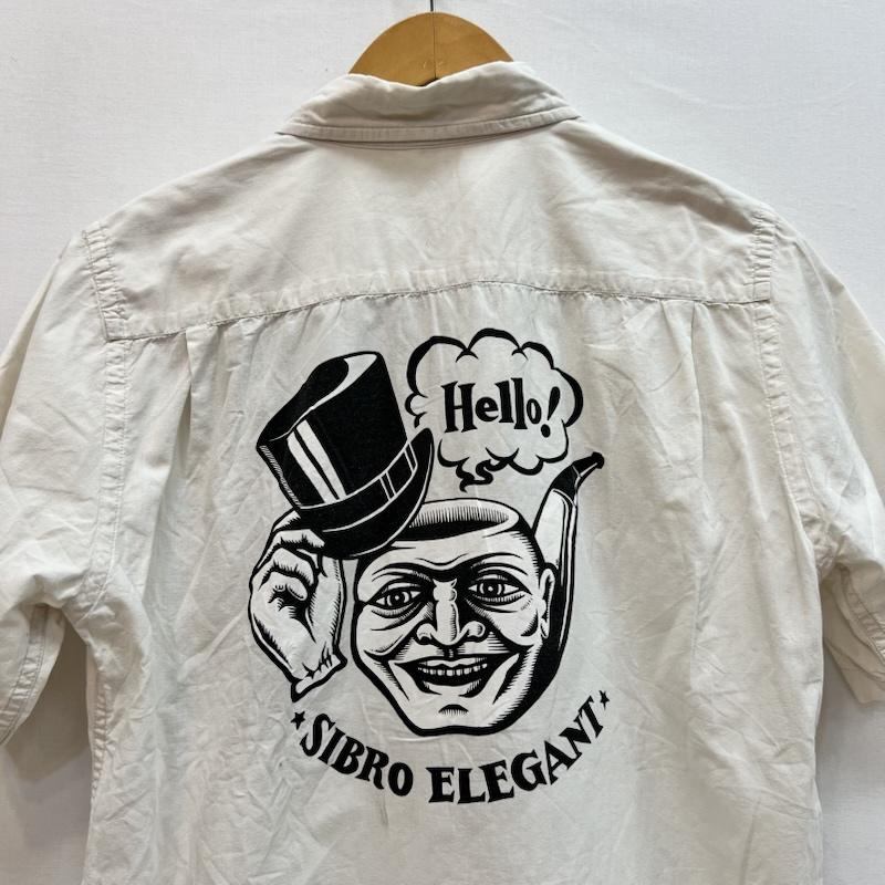 シラノブロス SIRANO BROS. & Co. シャツ、ブラウス 半袖 バックプリント ボタンダウンシャツ S アイボリー / アイボリー / メンズ USED 古着 中古 50162497