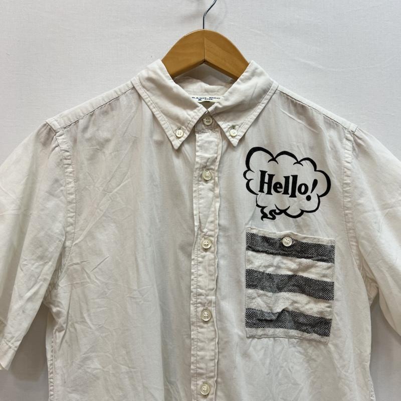 シラノブロス SIRANO BROS. & Co. シャツ、ブラウス 半袖 バックプリント ボタンダウンシャツ S アイボリー / アイボリー / メンズ USED 古着 中古 50162497