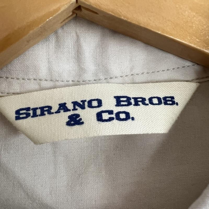 シラノブロス SIRANO BROS. & Co. シャツ、ブラウス 半袖 バックプリント ボタンダウンシャツ S アイボリー / アイボリー / メンズ USED 古着 中古 50162497