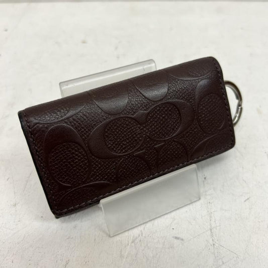コーチ COACH キーケース キーケース キーケース シグネチャー 型押し レザー F66293 - 茶 / ブラウン / brown メンズ USED 古着 中古 50162506
