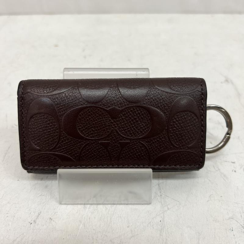 コーチ COACH キーケース キーケース キーケース シグネチャー 型押し レザー F66293 - 茶 / ブラウン / brown メンズ USED 古着 中古 50162506