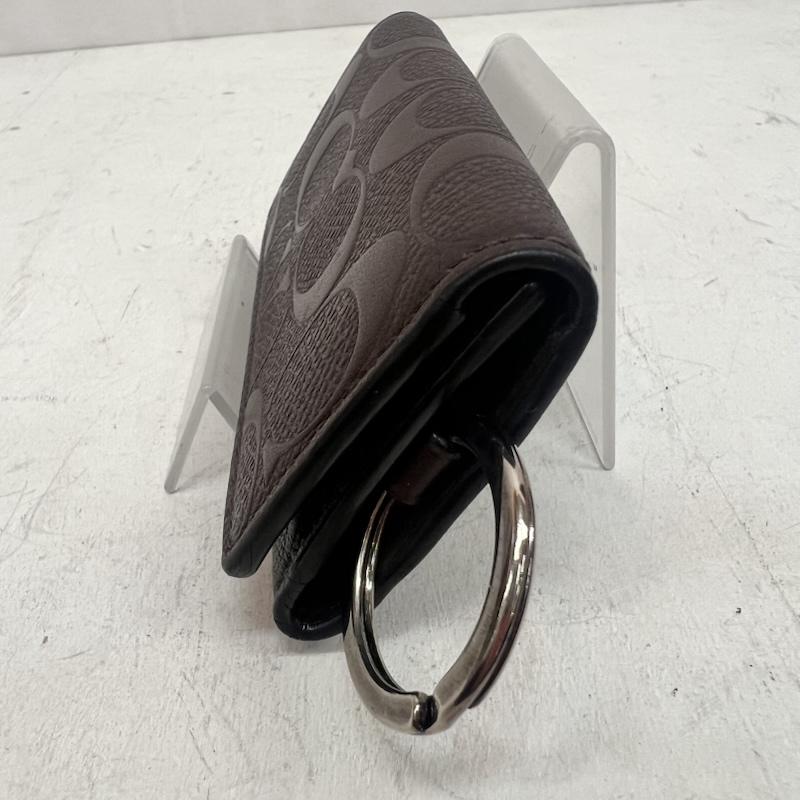コーチ COACH キーケース キーケース キーケース シグネチャー 型押し レザー F66293 - 茶 / ブラウン / brown メンズ USED 古着 中古 50162506