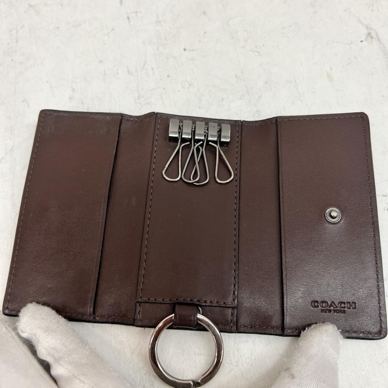 コーチ COACH キーケース キーケース キーケース シグネチャー 型押し レザー F66293 - 茶 / ブラウン / brown メンズ USED 古着 中古 50162506