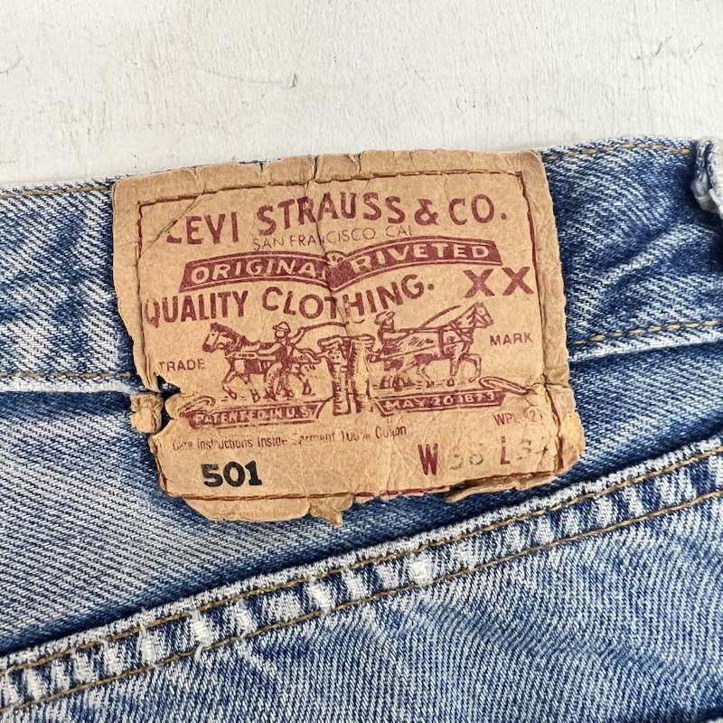 リーバイス Levi s パンツ デニム、ジーンズ 00s ユーロリーバイス 501 デニムパンツ トルコ製 T01 36インチ メンズ USED 古着 中古 50162511
