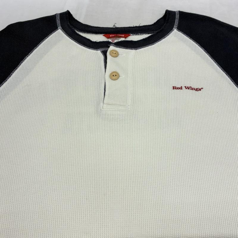 レッドウィング RED WING Tシャツ 半袖 ヘンリーネック ラグラン スリーブ サーマル ワッフル Tシャツ M メンズ USED 古着 中古 50162520