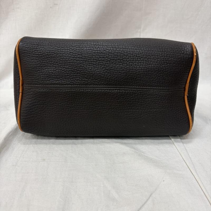 ドゥニーアンドバーク DOONEY&BOURKE ハンドバッグ ハンドバッグ 革製 ミニボストンバッグ レザーバッグ ダークブラウン×ブラウン 無地 茶 / ブラウン / brown レディース USED 古着 中古 50162525