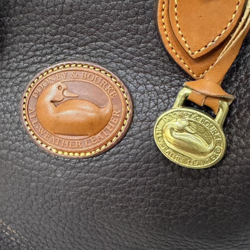 ドゥニーアンドバーク DOONEY&BOURKE ハンドバッグ ハンドバッグ 革製 ミニボストンバッグ レザーバッグ ダークブラウン×ブラウン 無地 茶 / ブラウン / brown レディース USED 古着 中古 50162525