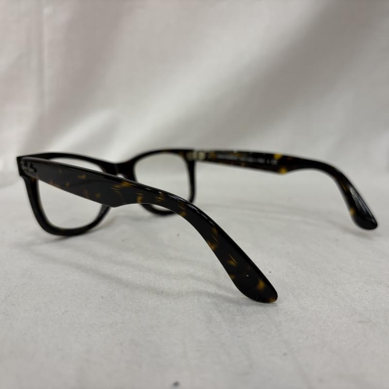 レイバン Ray-Ban めがね・サングラス めがね RB2140-F ウェイファーラー WAYFARER トータス(べっ甲柄)×クリアレンズ ケース付き 度入り(度数不明) - 茶 / ブラウン / brown メンズ USED 古着 中古 50162526