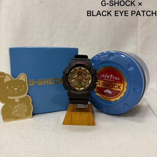 ジーショック G-SHOCK 腕時計 デジタル GA-100TMN-1AJR MANEKINEKO BLACK EYE PATCH Black×Gold 箱付き FREE 黒 / ブラック / black メンズ USED 古着 中古 50162529