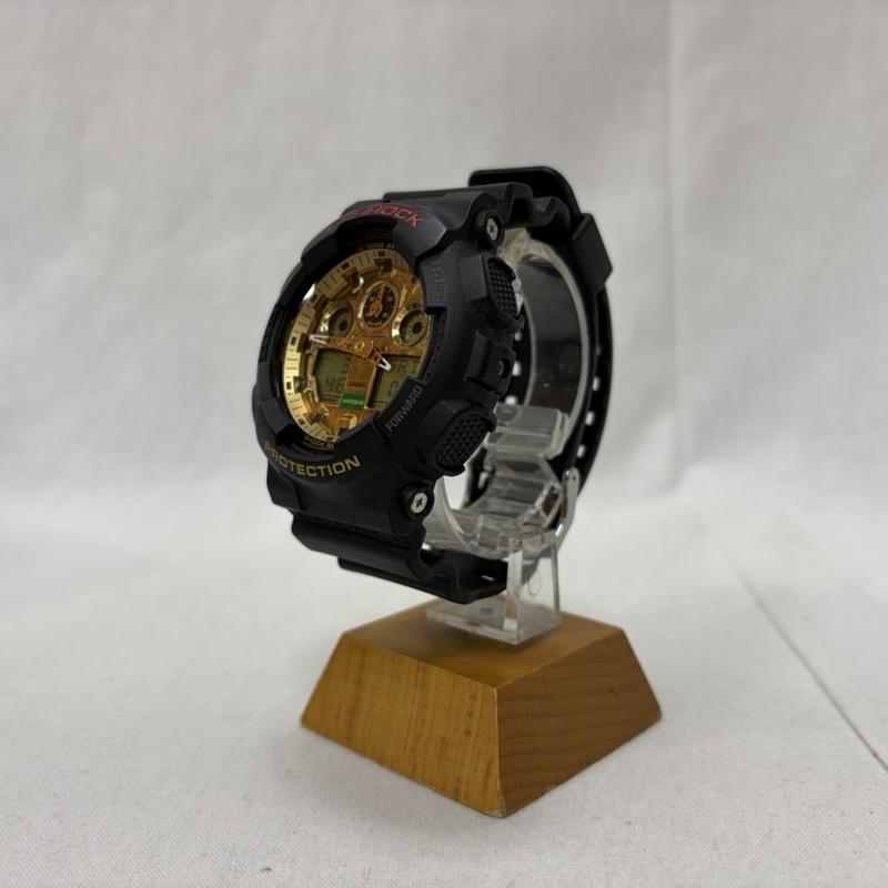 ジーショック G-SHOCK 腕時計 デジタル GA-100TMN-1AJR MANEKINEKO BLACK EYE PATCH Black×Gold 箱付き FREE 黒 / ブラック / black メンズ USED 古着 中古 50162529