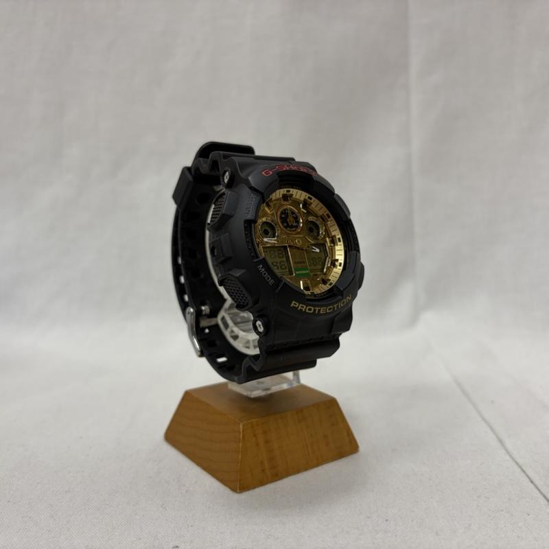 ジーショック G-SHOCK 腕時計 デジタル GA-100TMN-1AJR MANEKINEKO BLACK EYE PATCH Black×Gold 箱付き FREE 黒 / ブラック / black メンズ USED 古着 中古 50162529