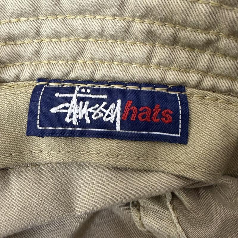 ステューシー STUSSY 帽子 ハット バケットハット ベージュ 花柄 アロハ ハイビスカス 刺繡ロゴ USA製 S/M - ロゴ、文字 ベージュ / ベージュ / beige メンズ USED 古着 中古 50162532