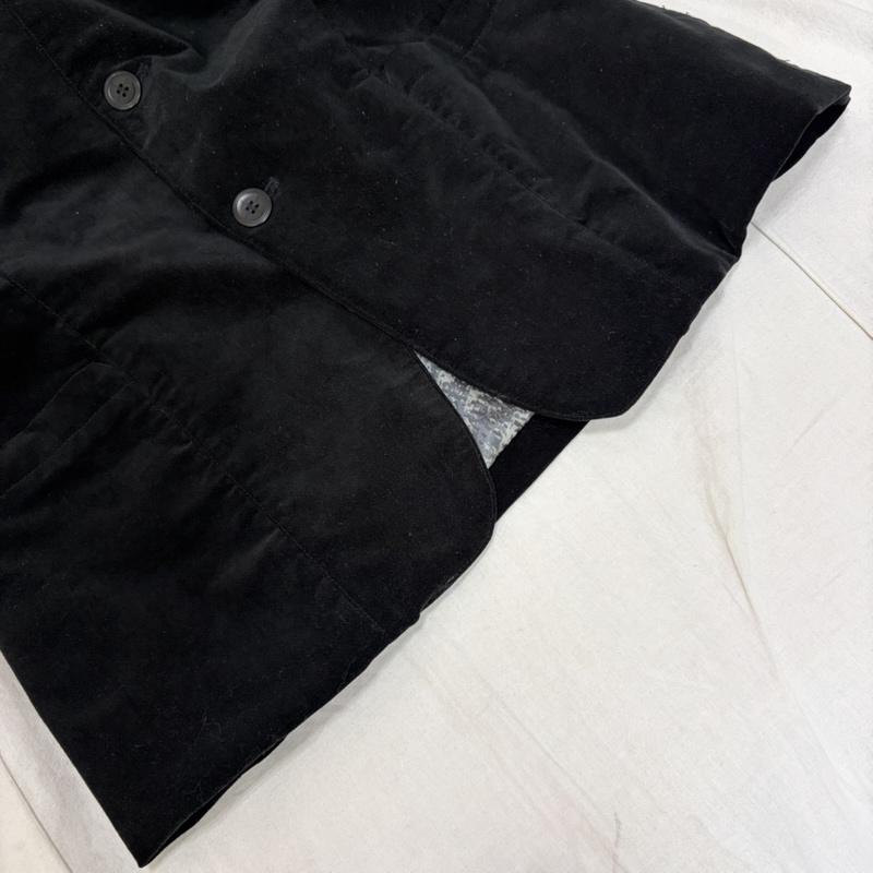 ゴルチエオムオブジェ GAULTIER HOMME objet ジャケット、上着 ジャケット、ブレザー 026-5-CJK-HG SA-0951 ベロア シングル テーラードジャケット 裏地総柄 Black 46 無地 黒 / ブラック / black メンズ USED 古着 中古 50162533