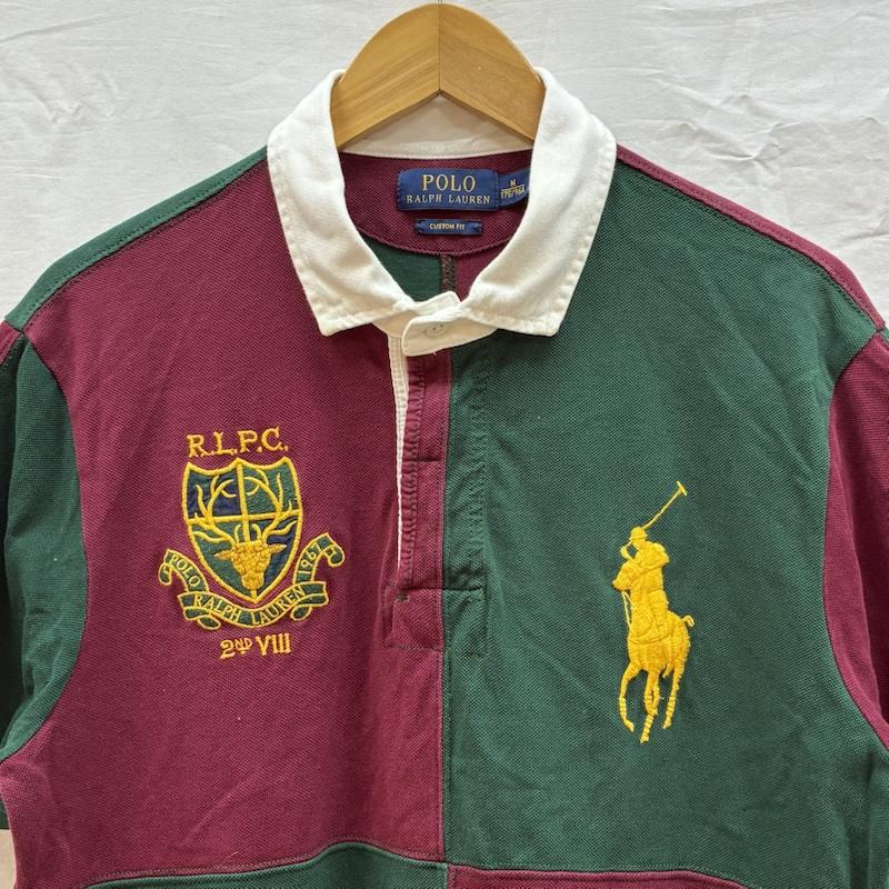 ポロラルフローレン POLO RALPH LAUREN ポロシャツ 半袖 ビッグポニー 刺繍 パネル 切替 ポロシャツ M メンズ USED 古着 中古 50162535