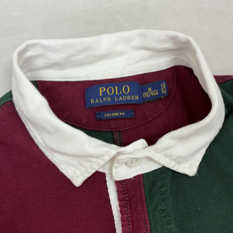 ポロラルフローレン POLO RALPH LAUREN ポロシャツ 半袖 ビッグポニー 刺繍 パネル 切替 ポロシャツ M メンズ USED 古着 中古 50162535