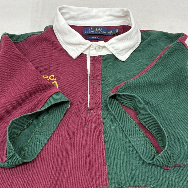 ポロラルフローレン POLO RALPH LAUREN ポロシャツ 半袖 ビッグポニー 刺繍 パネル 切替 ポロシャツ M メンズ USED 古着 中古 50162535