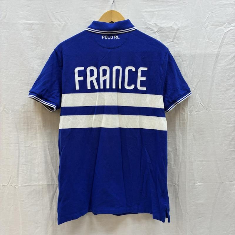 ポロラルフローレン POLO RALPH LAUREN ポロシャツ 半袖 ポニー 刺繍 ボーダー フランス ポロシャツ M メンズ USED 古着 中古 50162536