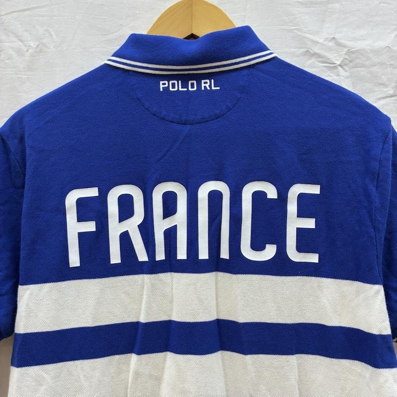 ポロラルフローレン POLO RALPH LAUREN ポロシャツ 半袖 ポニー 刺繍 ボーダー フランス ポロシャツ M メンズ USED 古着 中古 50162536