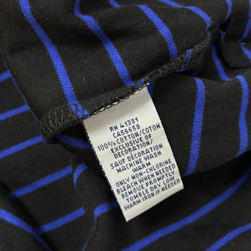 ポロラルフローレン POLO RALPH LAUREN ポロシャツ 長袖 ポニー 刺繍 ボーダー ロングスリーブ ポロシャツ XL メンズ USED 古着 中古 50162541