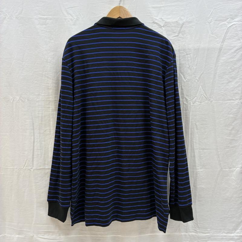 ポロラルフローレン POLO RALPH LAUREN ポロシャツ 長袖 ポニー 刺繍 ボーダー ロングスリーブ ポロシャツ XL メンズ USED 古着 中古 50162541