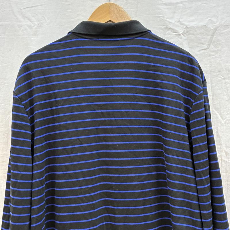 ポロラルフローレン POLO RALPH LAUREN ポロシャツ 長袖 ポニー 刺繍 ボーダー ロングスリーブ ポロシャツ XL メンズ USED 古着 中古 50162541