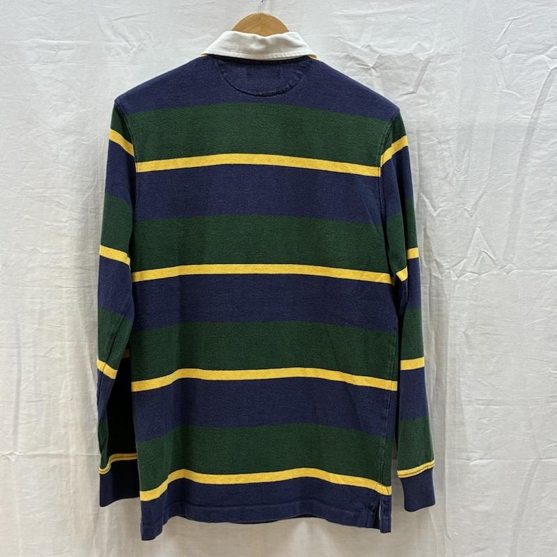 ポロラルフローレン POLO RALPH LAUREN ポロシャツ 長袖 ポニー 刺繍 マルチボーダー ロングスリーブ ポロシャツ XS メンズ USED 古着 中古 50162544