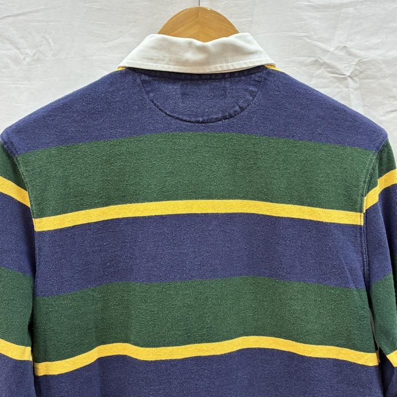ポロラルフローレン POLO RALPH LAUREN ポロシャツ 長袖 ポニー 刺繍 マルチボーダー ロングスリーブ ポロシャツ XS メンズ USED 古着 中古 50162544