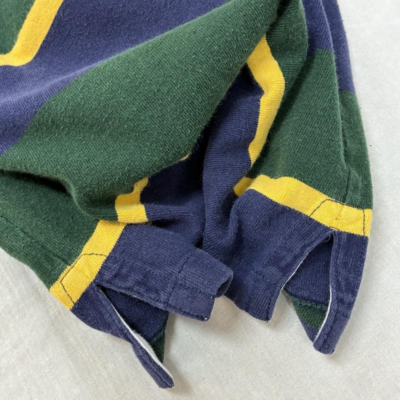 ポロラルフローレン POLO RALPH LAUREN ポロシャツ 長袖 ポニー 刺繍 マルチボーダー ロングスリーブ ポロシャツ XS メンズ USED 古着 中古 50162544