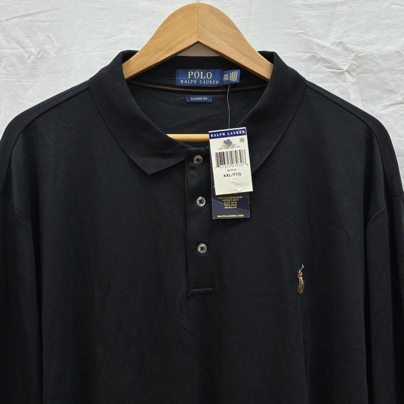 ポロラルフローレン POLO RALPH LAUREN ポロシャツ 長袖 ポニー 刺繍 ロングスリーブ ポロシャツ タグ付き XXL メンズ USED 古着 中古 50162546