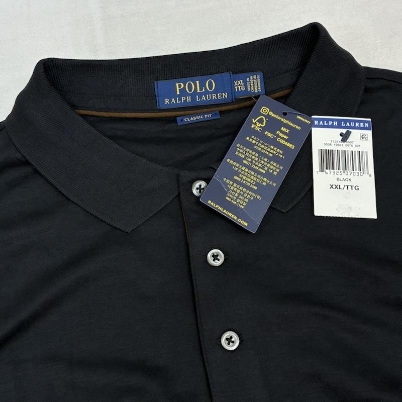 ポロラルフローレン POLO RALPH LAUREN ポロシャツ 長袖 ポニー 刺繍 ロングスリーブ ポロシャツ タグ付き XXL メンズ USED 古着 中古 50162546