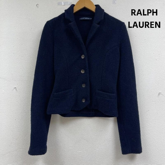 ラルフローレン RALPHLAUREN ジャケット、上着 ジャケット、ブレザー ショート丈 ウール テーラード ジャケット ニット ブレザー XL 紺 / ネイビー / navy レディース USED 古着 中古 50162548