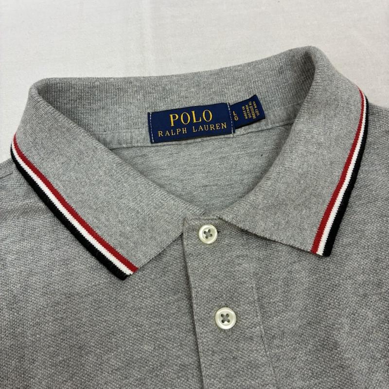 ポロラルフローレン POLO RALPH LAUREN ポロシャツ 長袖 ビッグポニー 刺繍 リブライン ロングスリーブ ポロシャツ L メンズ USED 古着 中古 50162550
