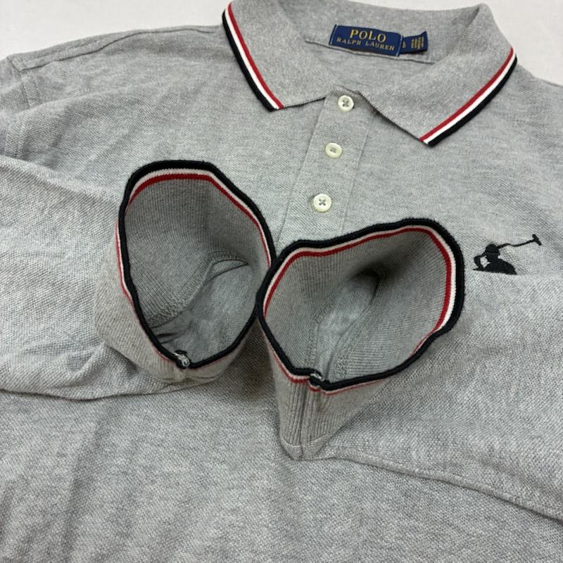 ポロラルフローレン POLO RALPH LAUREN ポロシャツ 長袖 ビッグポニー 刺繍 リブライン ロングスリーブ ポロシャツ L メンズ USED 古着 中古 50162550