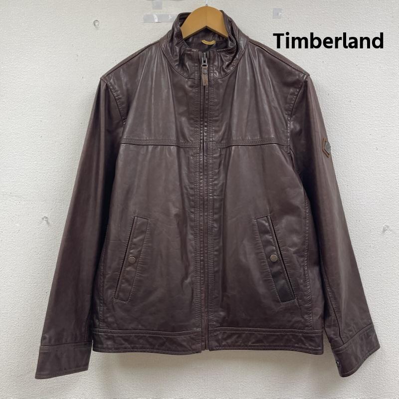 ティンバーランド Timberland ジャケット、上着 レザージャケット SILVER RATED TANNERY 牛革製 裏地チェック レザー ジャケット M ダークブラウン / ダークブラウン / メンズ USED 古着 中古 50162551