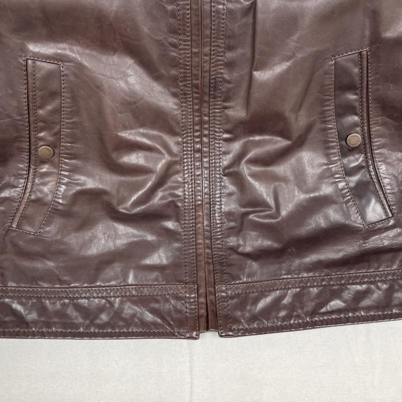 ティンバーランド Timberland ジャケット、上着 レザージャケット SILVER RATED TANNERY 牛革製 裏地チェック レザー ジャケット M ダークブラウン / ダークブラウン / メンズ USED 古着 中古 50162551