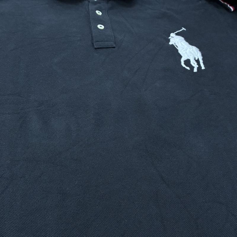 ポロラルフローレン POLO RALPH LAUREN ポロシャツ 長袖 ビッグポニー 刺繍 リブライン ロングスリーブ ポロシャツ XXL メンズ USED 古着 中古 50162553