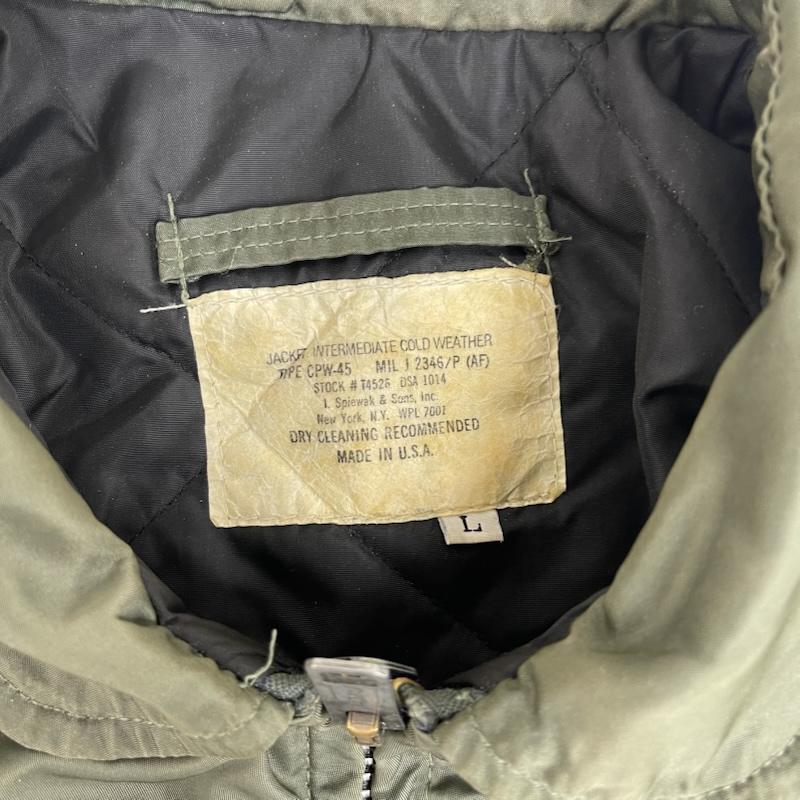 古着 USED ジャケット、上着 ジャンパー、ブルゾン USA製 Type CPW-45 初期型 フライト MA-1 ジャケット L カーキ / カーキ / khaki メンズ USED 古着 中古 50162556