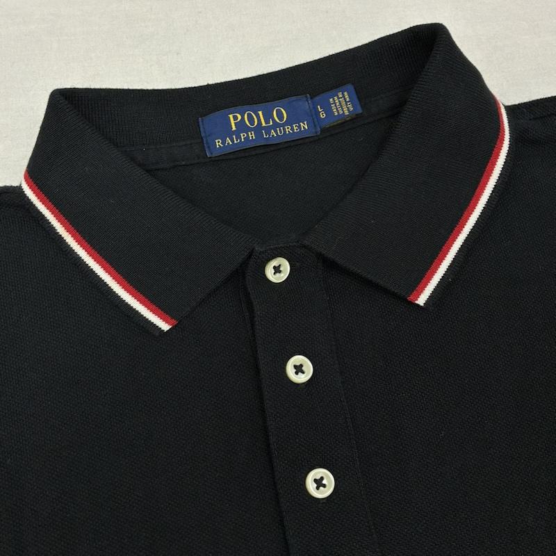 ポロラルフローレン POLO RALPH LAUREN ポロシャツ 長袖 ビッグポニー 刺繍 リブライン ロングスリーブ ポロシャツ L メンズ USED 古着 中古 50162557