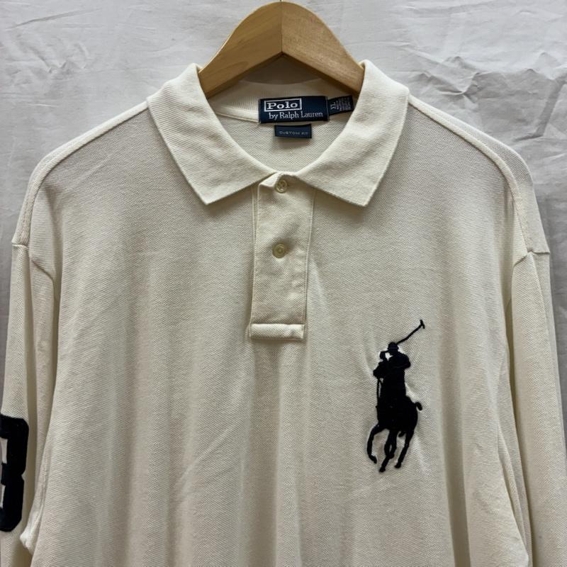 ポロバイラルフローレン Polo by RALPH LAUREN ポロシャツ 長袖 ビッグポニー ナンバリング 刺繍 ロングスリーブ ポロシャツ XL メンズ USED 古着 中古 50162571