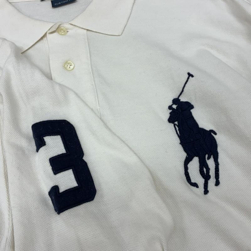 ポロバイラルフローレン Polo by RALPH LAUREN ポロシャツ 長袖 ビッグポニー ナンバリング 刺繍 ロングスリーブ ポロシャツ XL メンズ USED 古着 中古 50162571