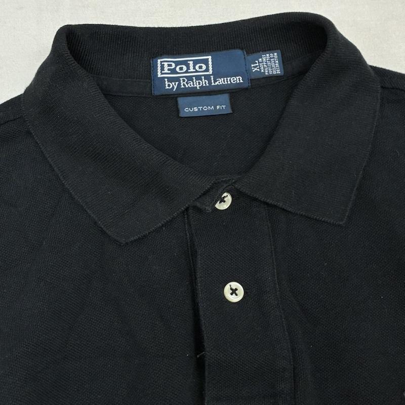 ポロバイラルフローレン Polo by RALPH LAUREN ポロシャツ 長袖 ビッグポニー ナンバリング 刺繍 ロングスリーブ ポロシャツ XL メンズ USED 古着 中古 50162573