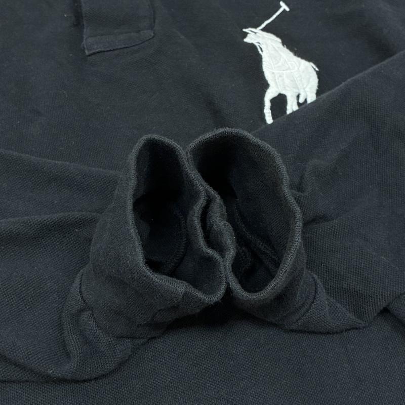 ポロバイラルフローレン Polo by RALPH LAUREN ポロシャツ 長袖 ビッグポニー ナンバリング 刺繍 ロングスリーブ ポロシャツ XL メンズ USED 古着 中古 50162573