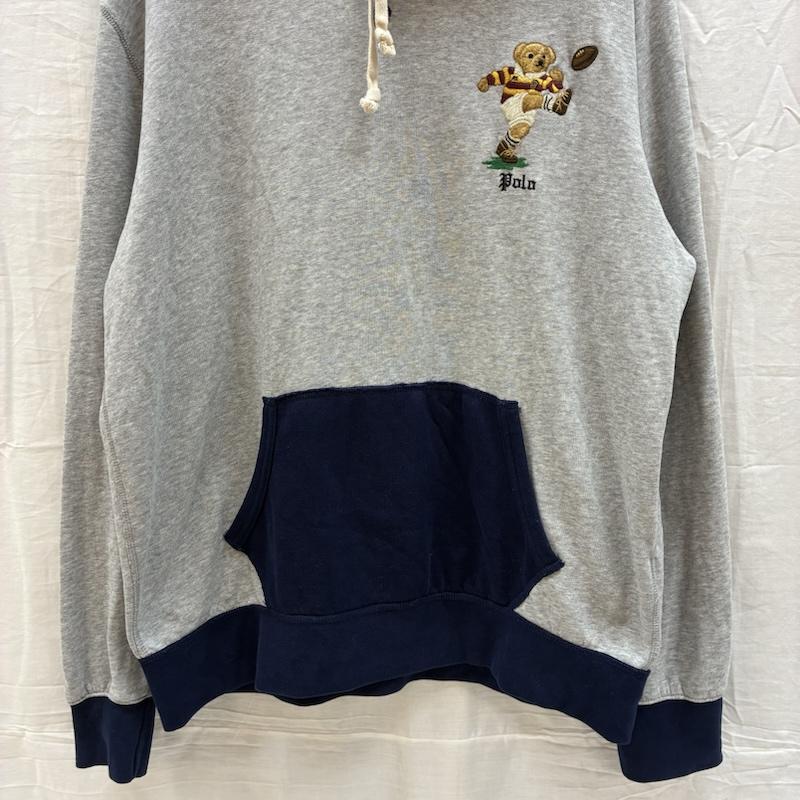 ポロラルフローレン POLO RALPH LAUREN パーカー 長袖 ポロベア ラグビー 刺繍 プルオーバー スウェット パーカー XL メンズ USED 古着 中古 50162575